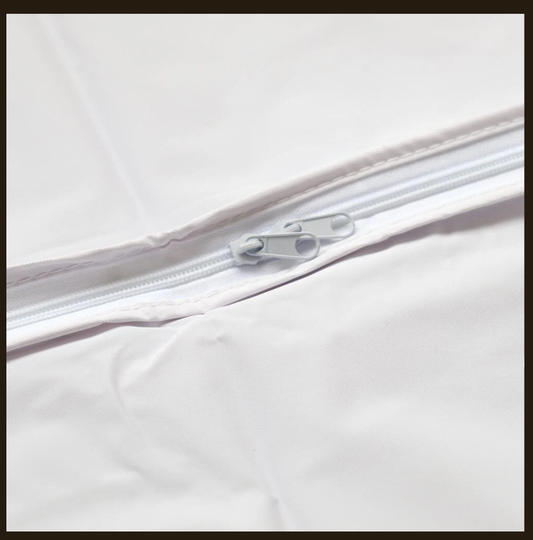 Zoom double fermeture éclair robuste de la housse droite en PVC