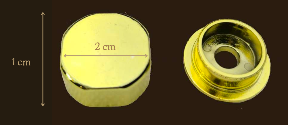 Cache-vis doré (lot de 8)