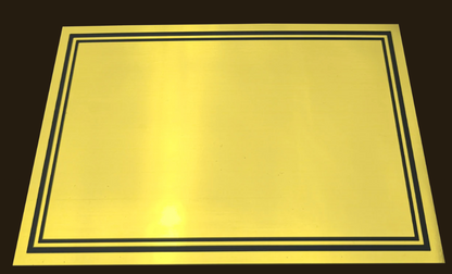 Plaque d’identification dorée autocollante