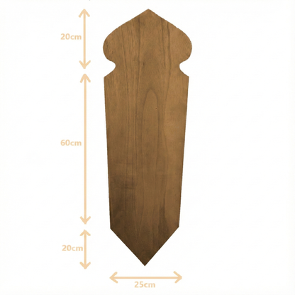 Stèle décorative en bois de pauwlonia massif
