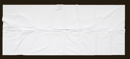 Housse droite en PVC blanc opaque, résistante jusqu’à 120 kg avec double fermeture éclair