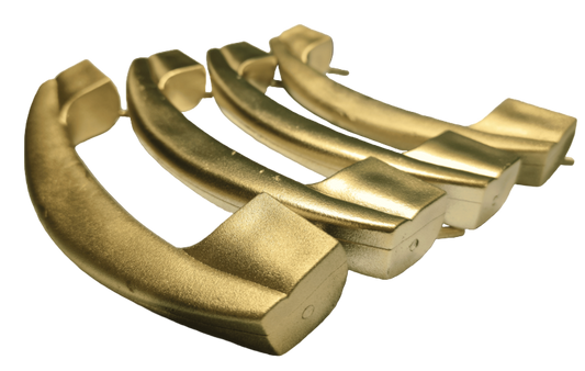 Poignée dorée en plastique, finition brillante et design classique lot de 4 ou unité 