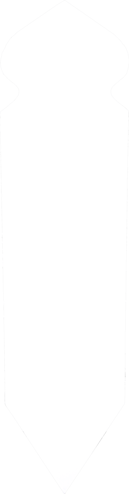 Stèle décorative en bois de pauwlonia massif